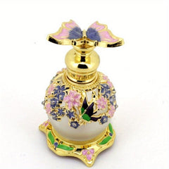 Dragonfly Cap Perfume Bottle Retro Butterfly Glass Empty Container