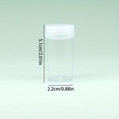 2pcs 10g Transparent Plastic Powder Bottle For Dry Powder Glitter Sequin