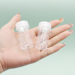 2pcs 10g Transparent Plastic Powder Bottle For Dry Powder Glitter Sequin