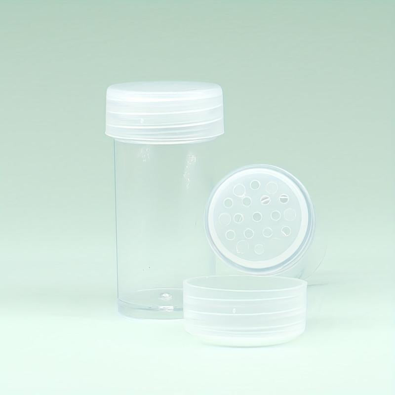 2pcs 10g Transparent Plastic Powder Bottle For Dry Powder Glitter Sequin
