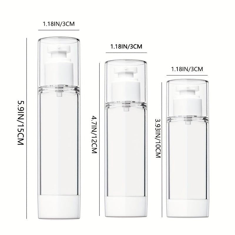 3pcs Airless Pump Jars Set Vacuum Cream Jar Airless Pump Bottles