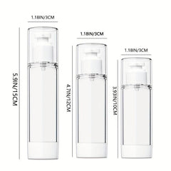 3pcs Airless Pump Jars Set Vacuum Cream Jar Airless Pump Bottles