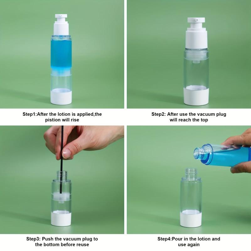 3pcs Airless Pump Jars Set Vacuum Cream Jar Airless Pump Bottles