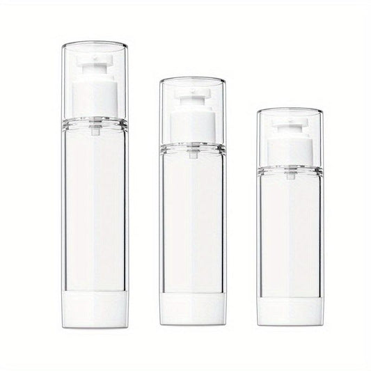 3pcs Airless Pump Jars Set Vacuum Cream Jar Airless Pump Bottles