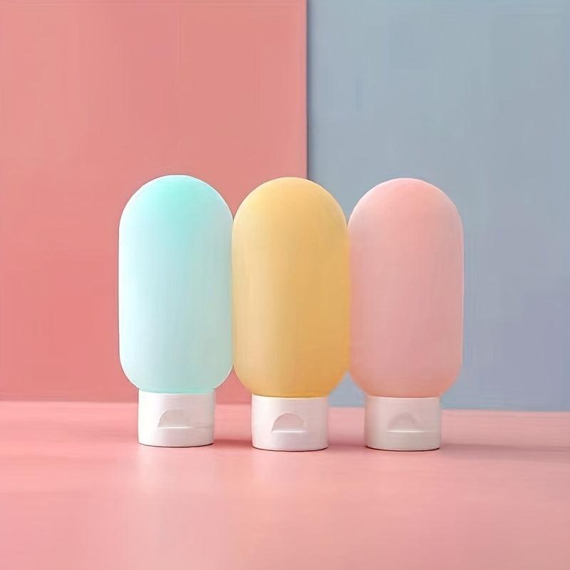 3pcs Travel Size Bottles Soft Squeeze Containers + Carrying Bag for Liquids