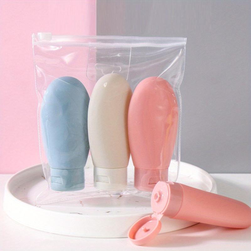 3pcs Travel Size Bottles Soft Squeeze Containers + Carrying Bag for Liquids