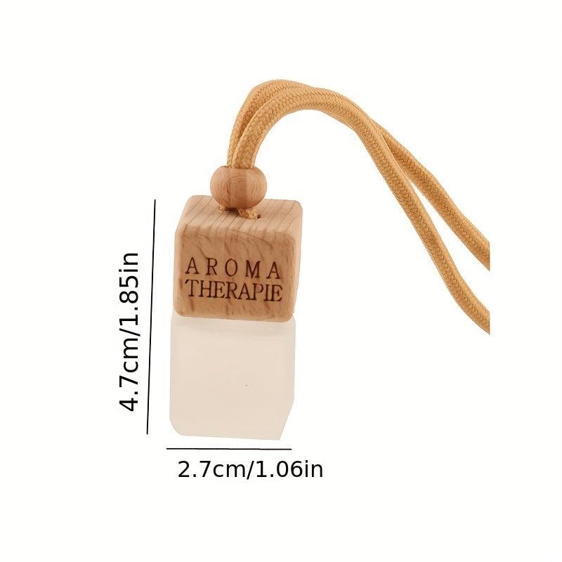 8ml Square Frosted Glass Car Perfume Bottle Air Freshener