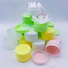 9pcs 20g Travel Cosmetic Jar With Spatula