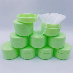 9pcs 20g Travel Cosmetic Jar With Spatula