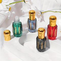 4pcs Leak Proof Vintage Essential Roller Bottles 6ml