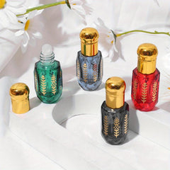 4pcs Leak Proof Vintage Essential Roller Bottles 6ml