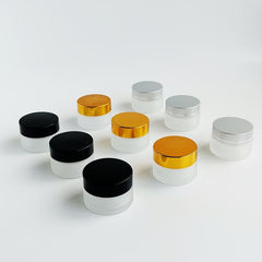 Frosted Glass Travel Jars Set Leak-proof Lotion Cream Containers