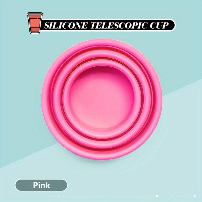 Silicone Collapsible Cup with Lid - Portable Telescopic Cup for Camping