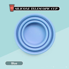 Silicone Collapsible Cup with Lid - Portable Telescopic Cup for Camping