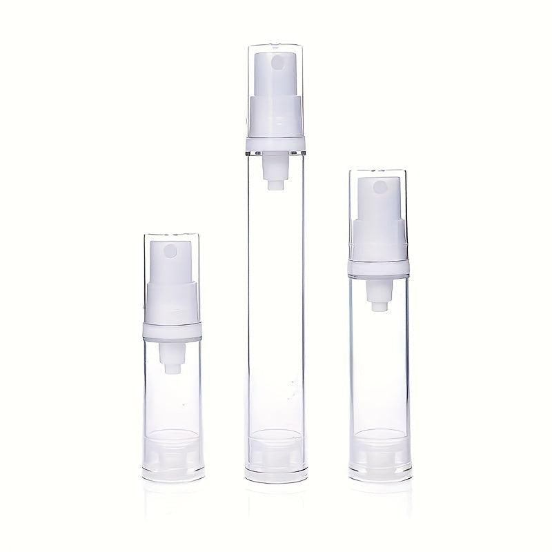 3pcs Airless Pump Bottles For Lotion & Cream Leakproof 5ml 10ml 15ml