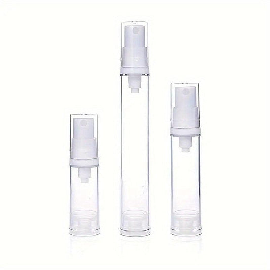 3pcs Airless Pump Bottles For Lotion & Cream Leakproof 5ml 10ml 15ml