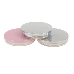 Velvet Powder Compact Container with Puff and Mirror