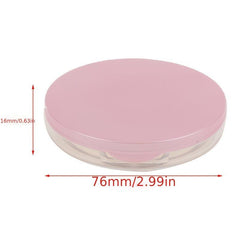 Velvet Powder Compact Container with Puff and Mirror