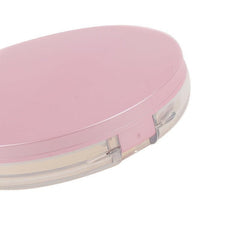 Velvet Powder Compact Container with Puff and Mirror