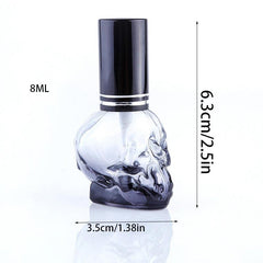 8ML Halloween Skull Perfume Spray Bottle Colored Glass Atomizer