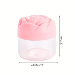 5pcs 20g Plastic Cosmetic Cream Containers With Rose Caps Makeup Sample