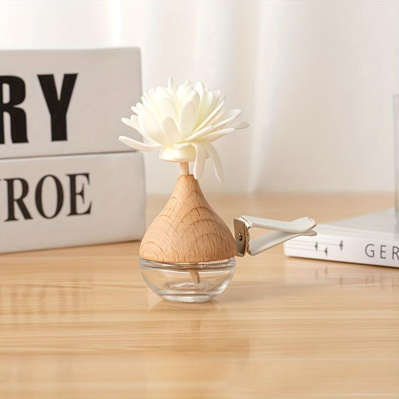 Flower Decor Car Air Vent Aromatherapy Bottle