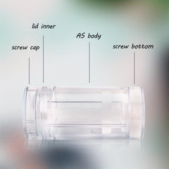 Empty Deodorant Container 2.5oz Twist up Tube DIY Deodorant Stick