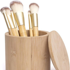 Bamboo Cotton Swabs Cotton Round Holder Organizer with Lid