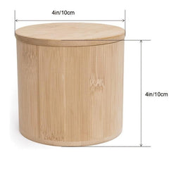 Bamboo Cotton Swabs Cotton Round Holder Organizer with Lid