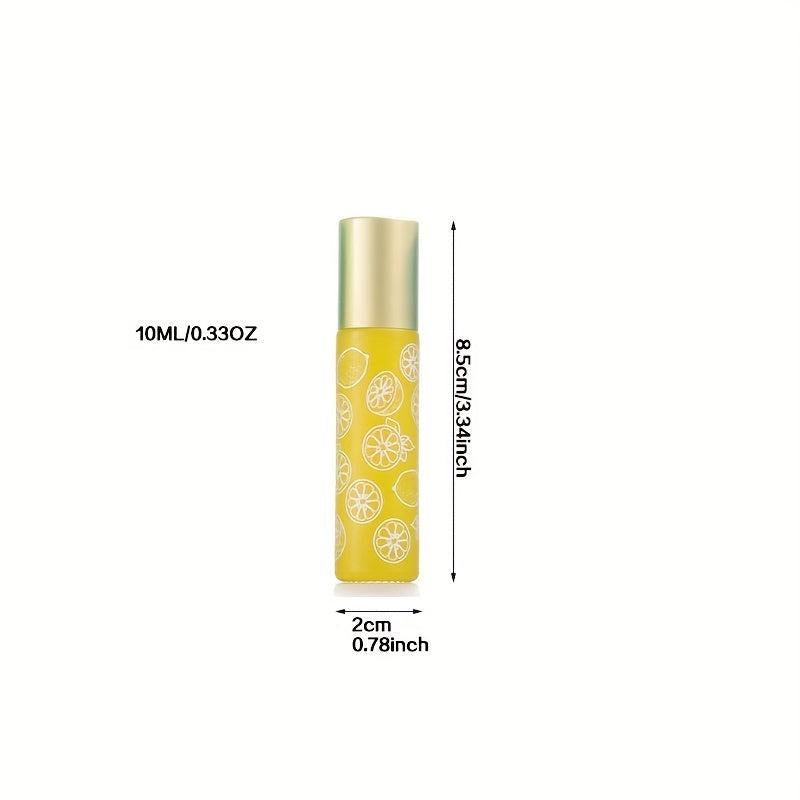 Macaron Printed Roller Bottles Leak Proof Refillable Glass Bottles