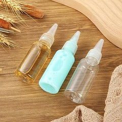5pcs 30ml Clear Pointed Plastic Bottles - Travel Dispenser for Lotions & Soaps