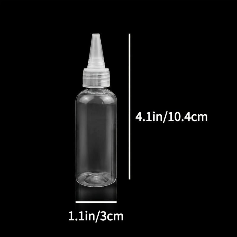5pcs 30ml Clear Pointed Plastic Bottles - Travel Dispenser for Lotions & Soaps