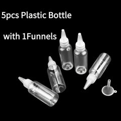 5pcs 30ml Clear Pointed Plastic Bottles - Travel Dispenser for Lotions & Soaps