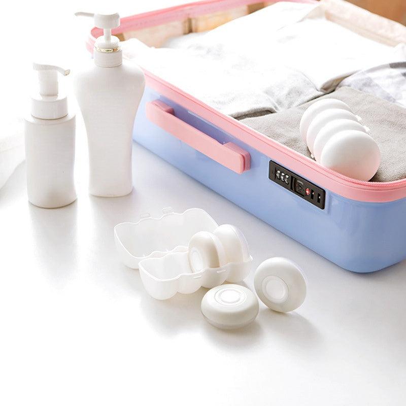 Portable Travel Dispenser Set 4Pcs Round Liquid Emulsion Storage Box