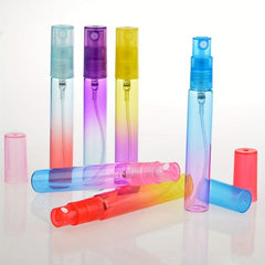 6pcs Colorful Mini Perfume Spray Bottles Fine Mist 8ml Ombre Colors