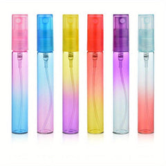 6pcs Colorful Mini Perfume Spray Bottles Fine Mist 8ml Ombre Colors