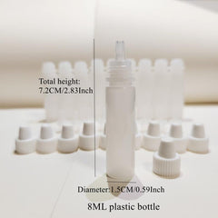 10Pcs 8ML Transparent Squeezable Eye Drop Bottles PE Plastic Squeeze Bottle