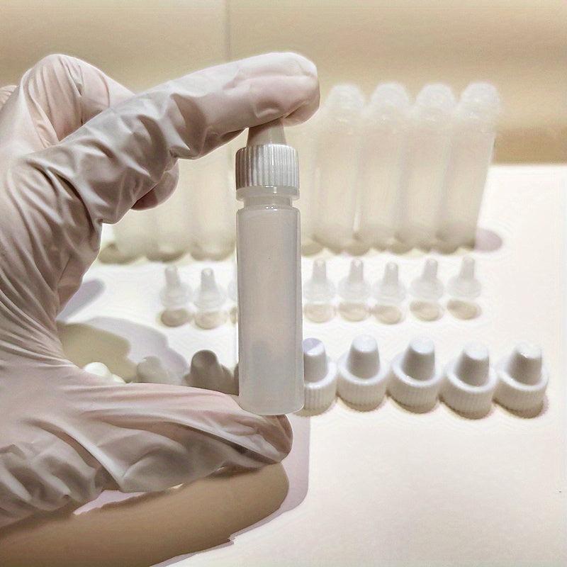 10Pcs 8ML Transparent Squeezable Eye Drop Bottles PE Plastic Squeeze Bottle