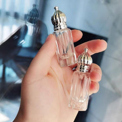 Vintage Glass Perfume Roller Bottle Crown Cap Essential Oil Travel Access
