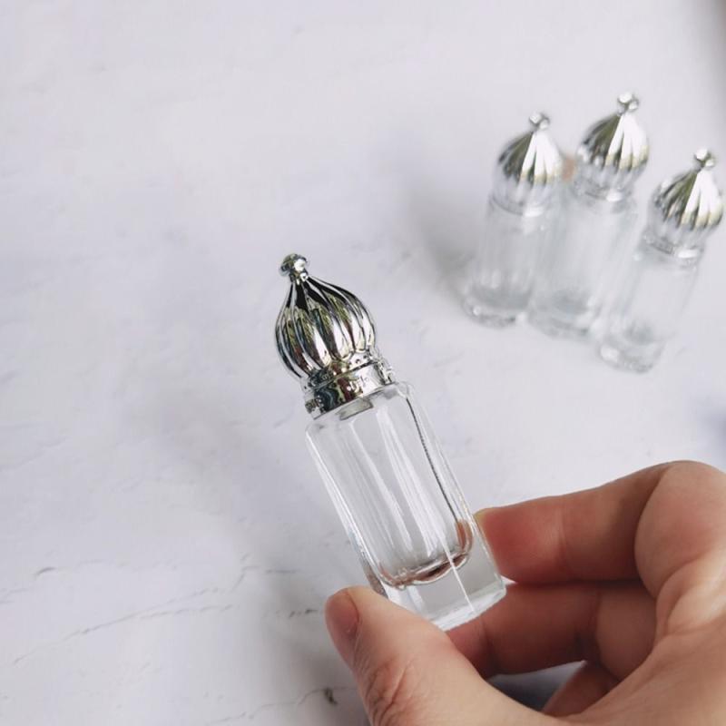 Vintage Glass Perfume Roller Bottle Crown Cap Essential Oil Travel Access