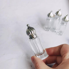 Vintage Glass Perfume Roller Bottle Crown Cap Essential Oil Travel Access