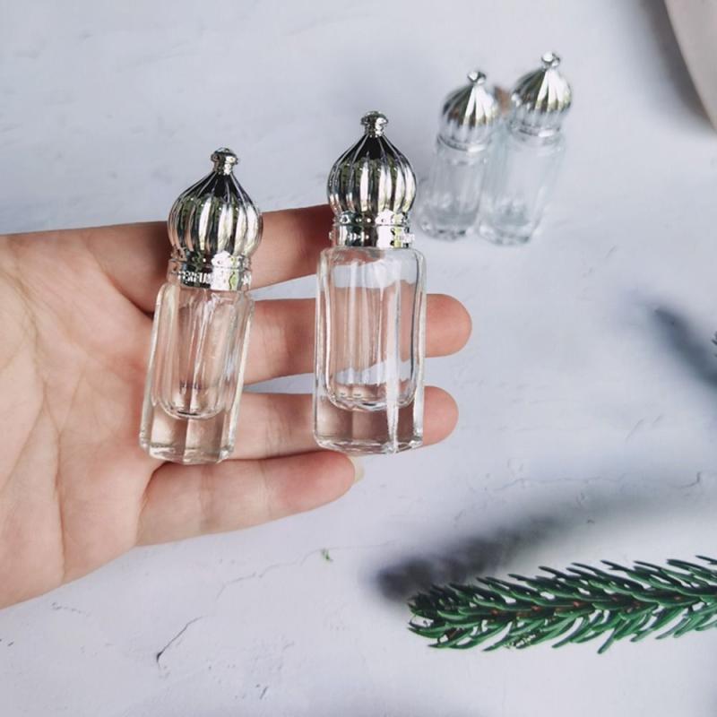 Vintage Glass Perfume Roller Bottle Crown Cap Essential Oil Travel Access