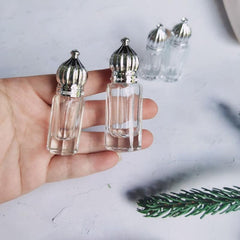 Vintage Glass Perfume Roller Bottle Crown Cap Essential Oil Travel Access