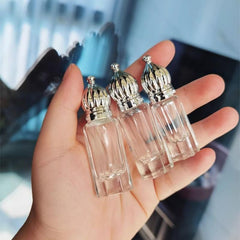 Vintage Glass Perfume Roller Bottle Crown Cap Essential Oil Travel Access