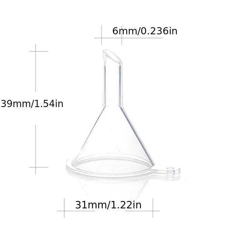 2pcs Plastic Funnels Small Filling Empty Bottles Mini Packing Tools For Travel