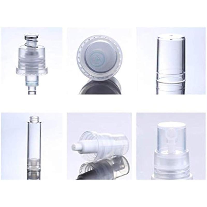6Pcs Clear Airless Pump Bottle Empty Travel Size Dispenser Makeup Storage Vial