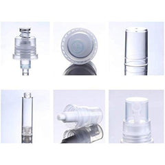 6Pcs Clear Airless Pump Bottle Empty Travel Size Dispenser Makeup Storage Vial