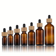3Pcs Amber Glass Dropper Bottles 15ml 30ml 50ml Essential Bottles
