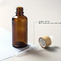 3Pcs Amber Glass Dropper Bottles 15ml 30ml 50ml Essential Bottles