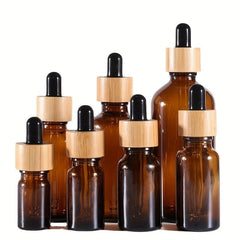 3Pcs Amber Glass Dropper Bottles 15ml 30ml 50ml Essential Bottles
